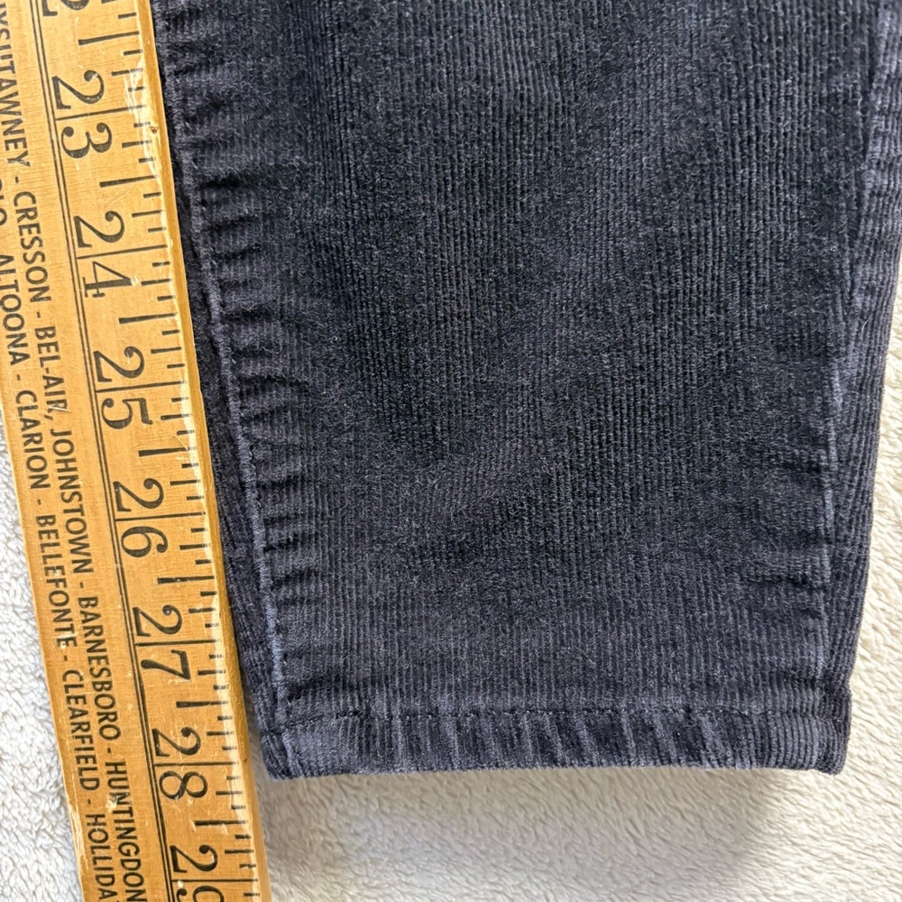 Talbots Corduroy Pants Women Sz 4 Black High Waist Jegging Ankle Stretch - Picture 5 of 9